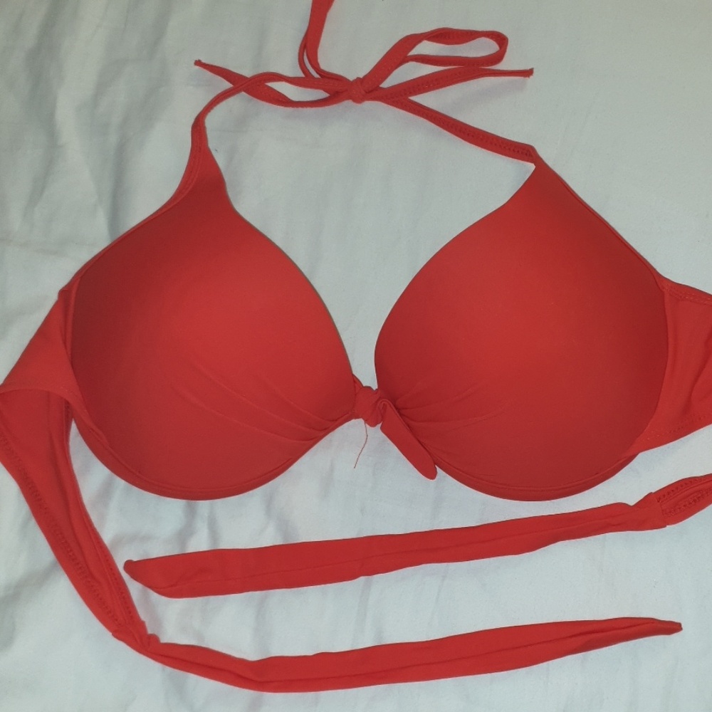 Bright Orange Pushup Bikini Top